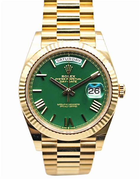 rolex green and yellow stone|Rolex green vs green.